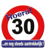 Deurbord - 30 jaar – verkeersbord