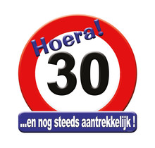 Deurbord - 30 jaar – verkeersbord