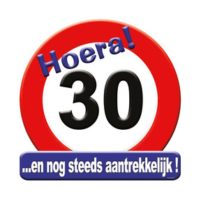 Deurbord - 30 jaar – verkeersbord