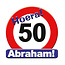 Paperdreams Deurbord - 50 jaar Abraham – verkeersbord