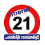 Paperdreams Deurbord - 21 jaar – verkeersbord Paperdreams Deurbord - 21 jaar – verkeersbord