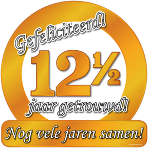 12,5 jaar Getrouwd - Deurbord