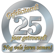 25 jaar Getrouwd - Deurbord