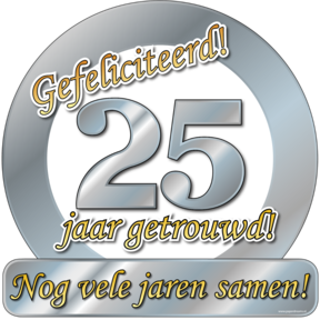 25 jaar Getrouwd - Deurbord