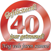 40 jaar Getrouwd - Deurbord