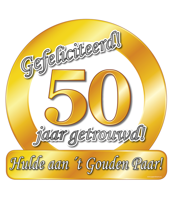 50 jaar Getrouwd - Deurbord
