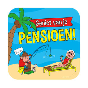 Pensioen Cartoon - Deurbord