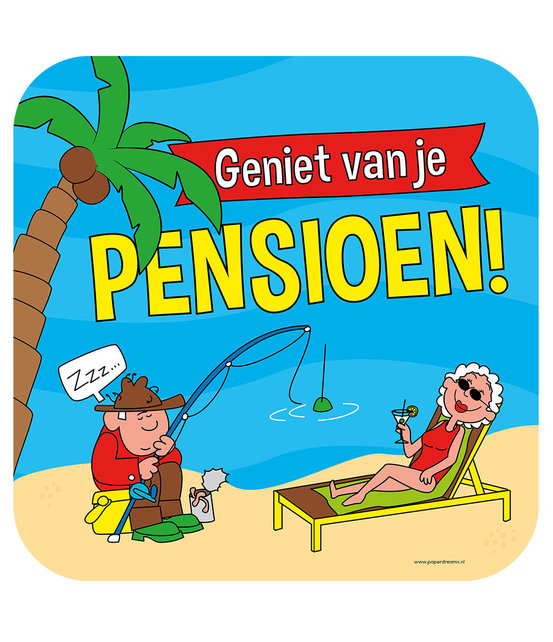 Pensioen Cartoon - Deurbord