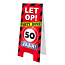 Paperdreams Warning Sign - 50 jaar – verkeersbord