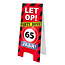 Paperdreams Warning Sign - 65 jaar – verkeersbord