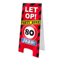 Warning Sign - 80 jaar – verkeersbord