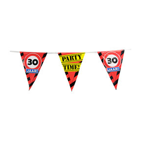 Party vlaggenlijn 10 meter - 30 jaar