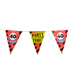 Party vlaggenlijn 10 meter - 40 jaar