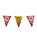 Party vlaggenlijn 10 meter - 75 jaar