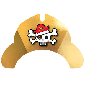8 Feesthoedjes Pirates Map Piraten feestje