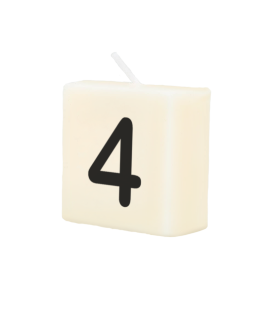 Cijfer Kaarsje - 4