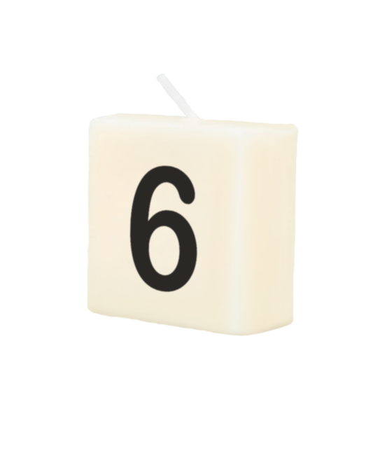 Cijfer Kaarsje - 6