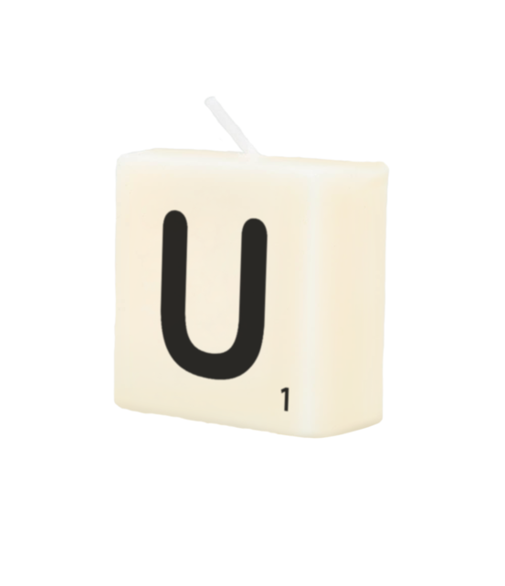 Letter Kaarsje - U