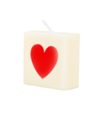 Letter Kaarsje - hartje rood