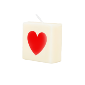 Letter Kaarsje - hartje rood
