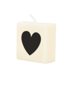 Letter Kaarsje - hartje zwart