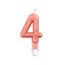 We Fiesta Cijfer kaars glitter rosé goud nr. 4 We Fiesta Cijfer kaars glitter rosé goud nr. 4