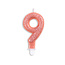 We Fiesta Cijfer kaars glitter rosé goud nr. 9 We Fiesta Cijfer kaars glitter rosé goud nr. 9