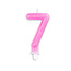 We Fiesta Cijfer kaars glitter roze nr. 7 We Fiesta Cijfer kaars glitter roze nr. 7