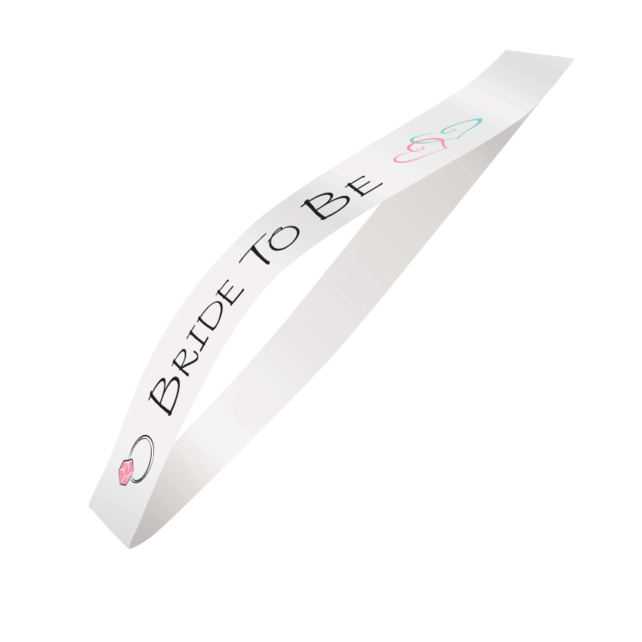 Sjerp Bride to Be wit 120x8cm
