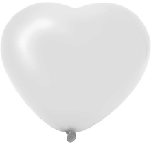 Hartballonnen wit 25cm 6 stuks