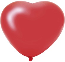 Hartballonnen rood 25cm 6 stuks