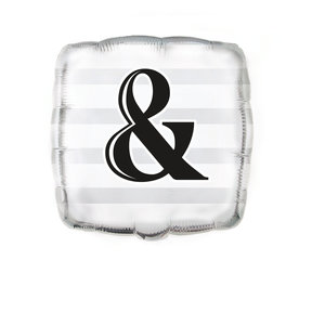 Folieballon Bruiloft "&" 46cm