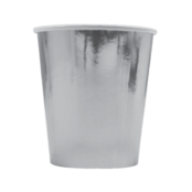 Bekers metallic zilver 250ml 8 stuks