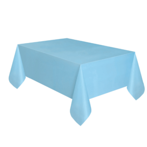 Tafelkleed licht blauw plastic 137 x 274 cm