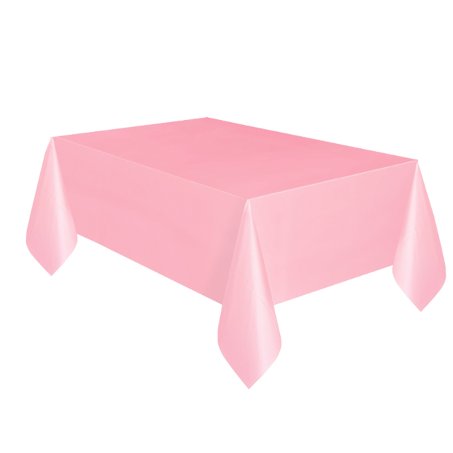Tafelkleed licht roze plastic 137 x 274 cm Tafelkleed licht roze plastic 137 x 274 cm