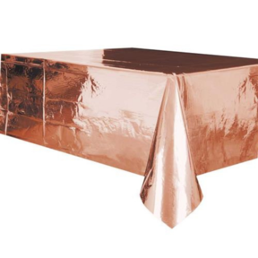 Tafelkleed metallic rosé goud folie 274 x 137cm