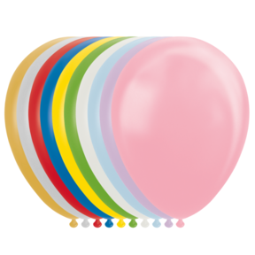 Gemixte kleuren metallic/ parel ballonnen 30cm 25 stuks