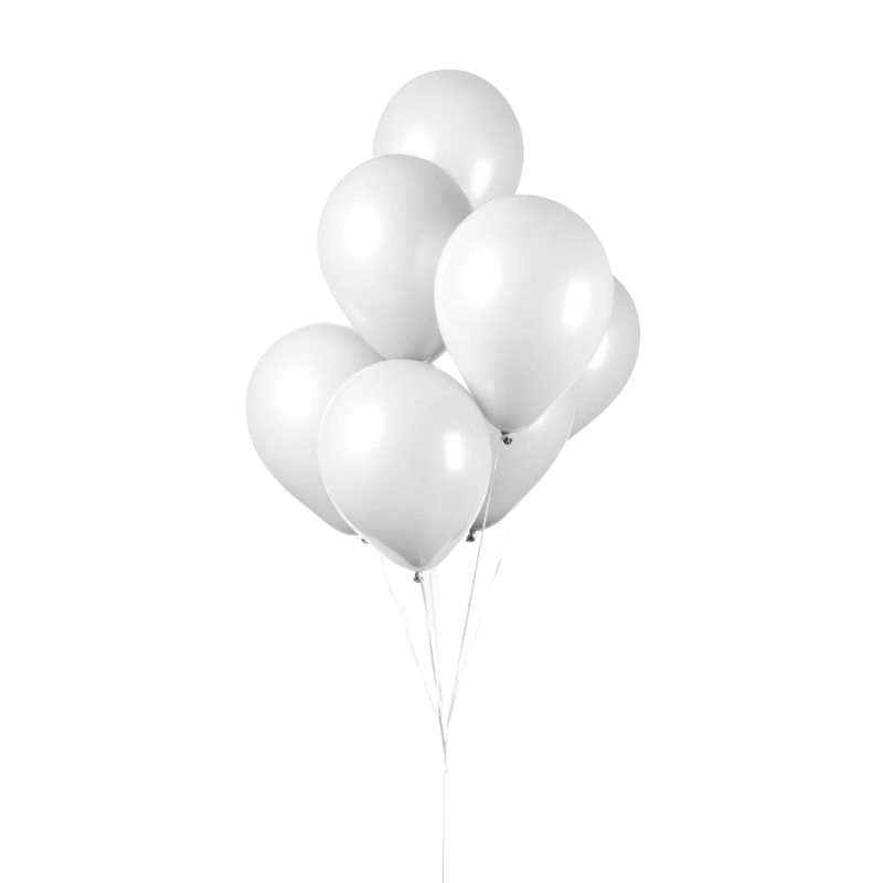 Ballons Merci ! - 25 ballons blancs 30cm - encre doré - PMS