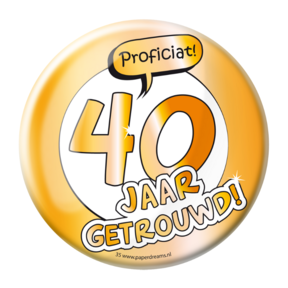 40 jaar Getrouwd - Button XL