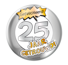 25 jaar Getrouwd - Button XL