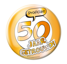 50 jaar Getrouwd - Button XL