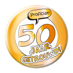 50 jaar Getrouwd - Button XL