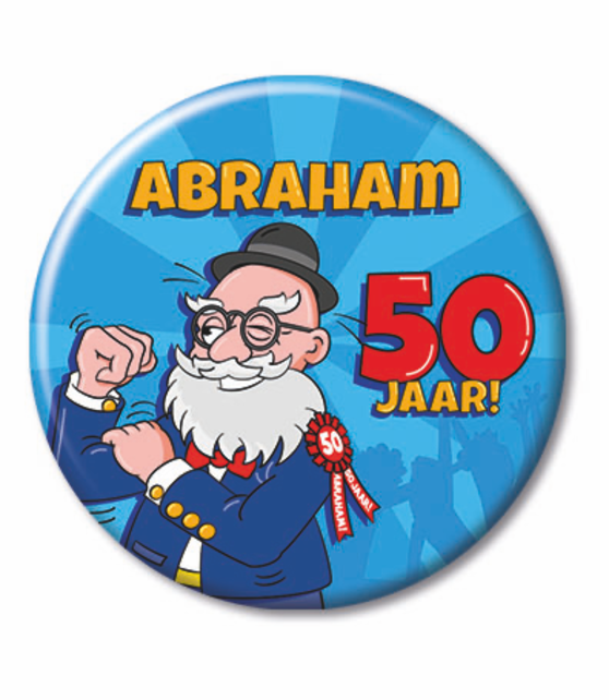 Abraham Cartoon - Button klein