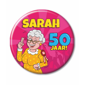 Sarah Cartoon - Button klein