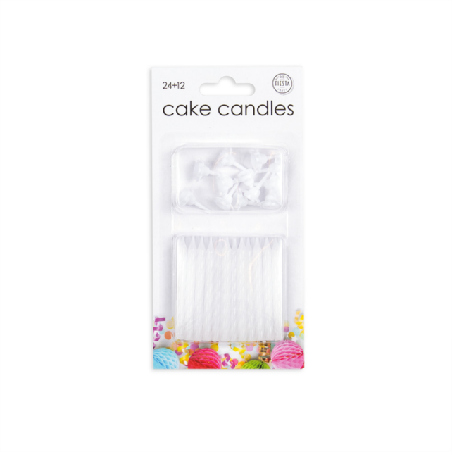 Taart kaarsjes in de kleur wit