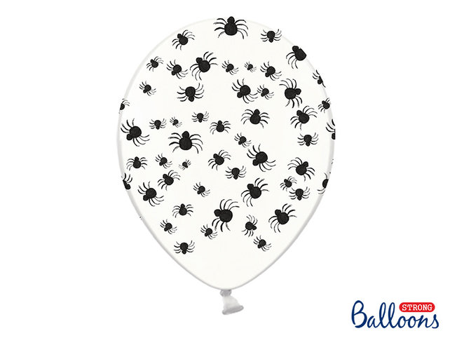 Halloween Ballonnen spinnen 30cm 6st