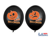 Halloween Ballonnen Pompoen Happy Halloween Zwart 30cm 6st