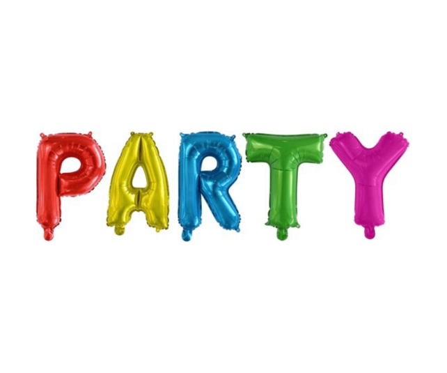 Letter ballonnen party in verschillende kleuren