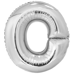 Letterballon O Zilver XL 86cm