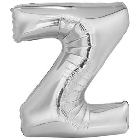 Letterballon Z Zilver XL 86cm